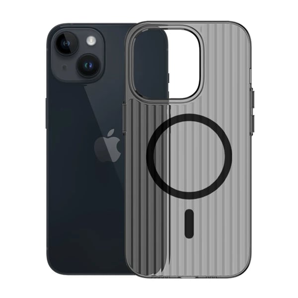iPhone 14/13 Mobilskal Korrugerad - Svart