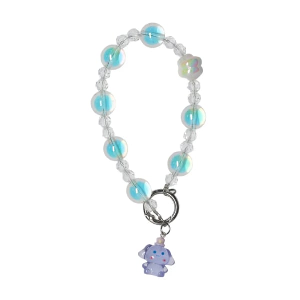 Luminous pearl color Blue + cinnamon dog chain