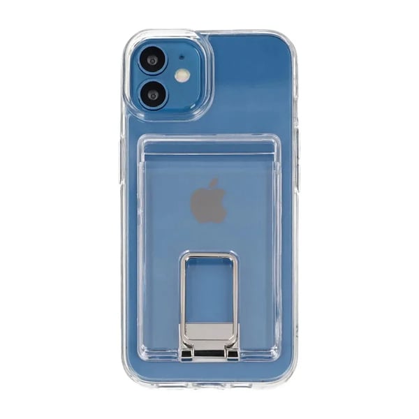 iPhone 11 Mobilskal med Korthållare och Stativ Rvelon - Transparent