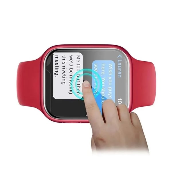 Skärmskydd Apple Watch Series 9 41mm - Härdat Glas Svart