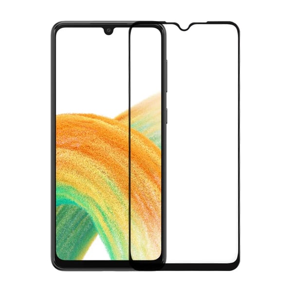 Skärmskydd Samsung A33 5G - 3D Härdat Glas Svart