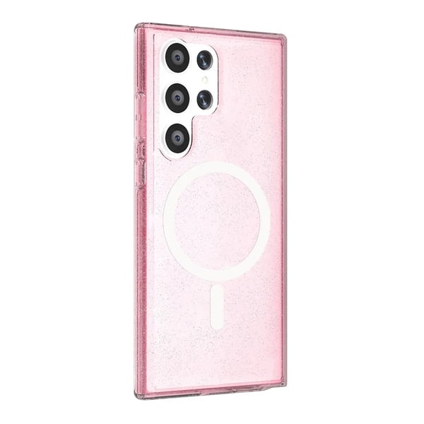 Samsung Galaxy S23 Ultra Mobilskal Glitter Magsafe - Rosa