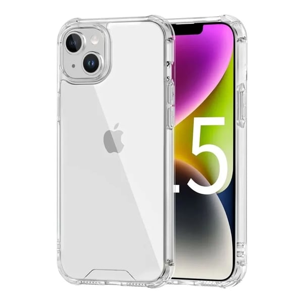 iPhone 15 Plus Stöttåligt Mobilskal - Transparent