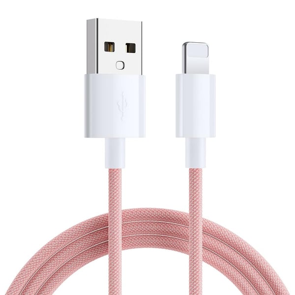 SiGN Boost USB-A till Lightning Kabel, 2.4A, 1m - Rosa