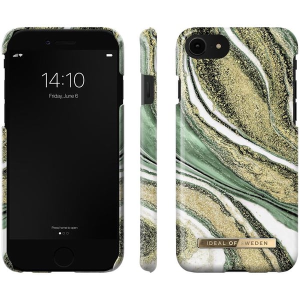 iDeal Of Sweden Fashion Skal för iPhone 6/6S/7/8 & SE 2020/2022 - Cosmic Green Swirl