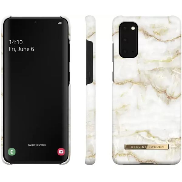 iDeal of Sweden Fashion Case Samsung Galaxy S20 - Golden Pearl Marble