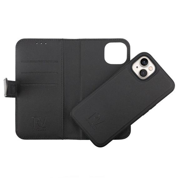 iPhone 14 Plus Plånboksfodral Magnet Rvelon Färg Svart