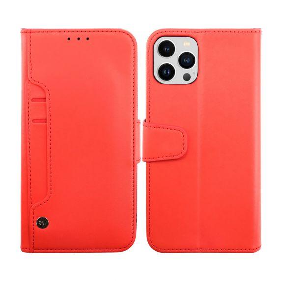 iPhone 14 Pro Max Plånboksfodral Extra Kortfack Rvelon Färg Röd
