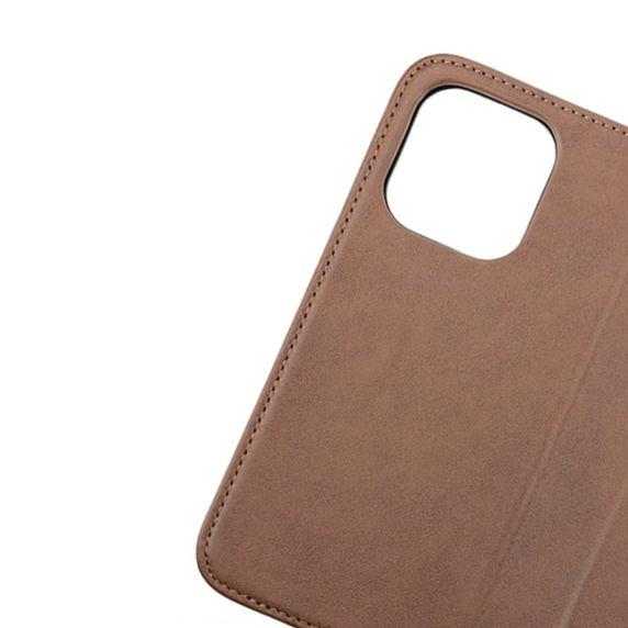 iPhone 14 Pro Max Plånboksfodral Läder Rvelon Färg Brun
