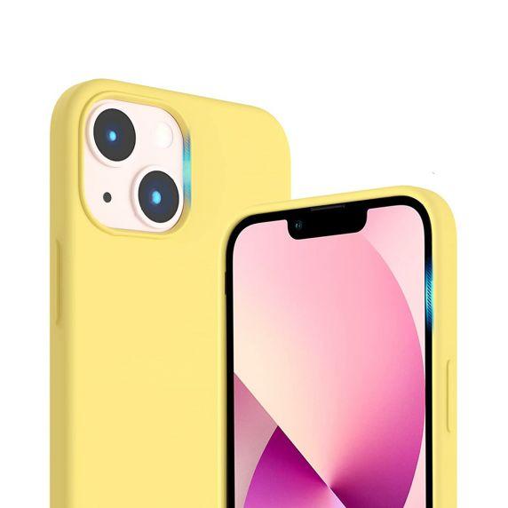 RV Liquid Silicone Case With Magsafe For iPhone 14 Yellow