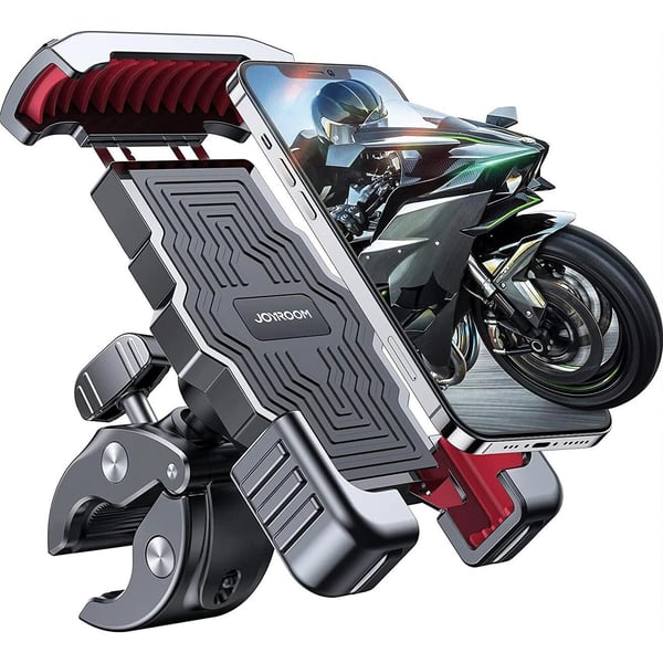 Motorcycle Phone Mount, JOYROOM Bicycle Phone Holder, Universal Mountain/Road Bike Handlebar, Bike Phone Mount, Flexible Adjustable Angle, Anti-Slip S