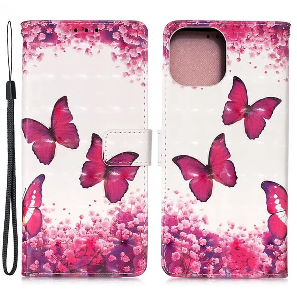 iPhone 13 Pro Max fodral - Pink Butterflies