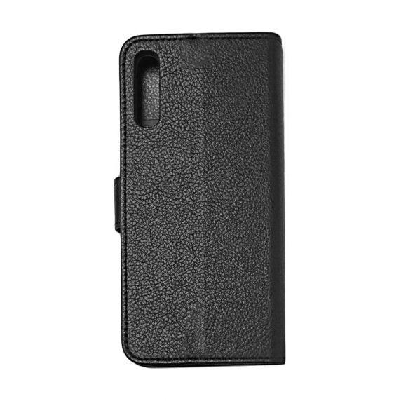 Flip Stand Leather Wallet Case For Samsung A50 Black