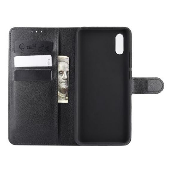 Flip Stand Leather Wallet Case For Xiaomi Redmi 9A Black