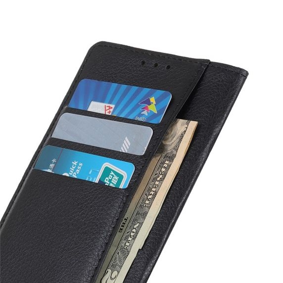 Flip Stand Leather Wallet Case For Xiaomi 11T/Xiaomi 11T Pro Black