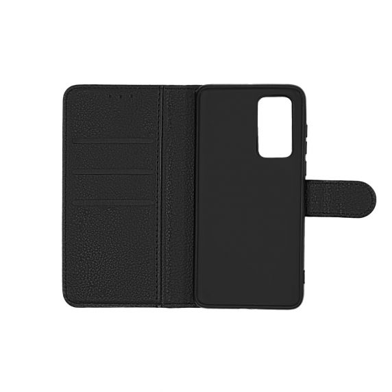 Flip Stand Leather Wallet Case For Huawei P40 Black