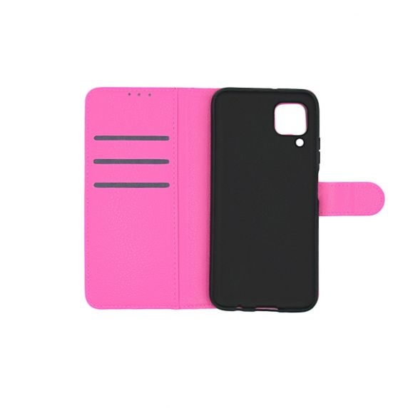 Flip Stand Leather Wallet Case For Huawei P40 Lite Pink
