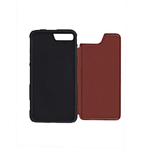 PU Leather Back Flip Kickstand Card Case Brown For iPhone 7 Plus/8 Plus