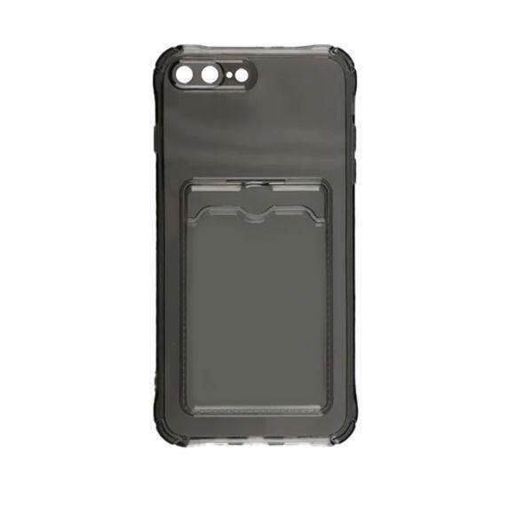 Stöttåligt Skal med Korthållare iPhone 7/8 Plus - Grå