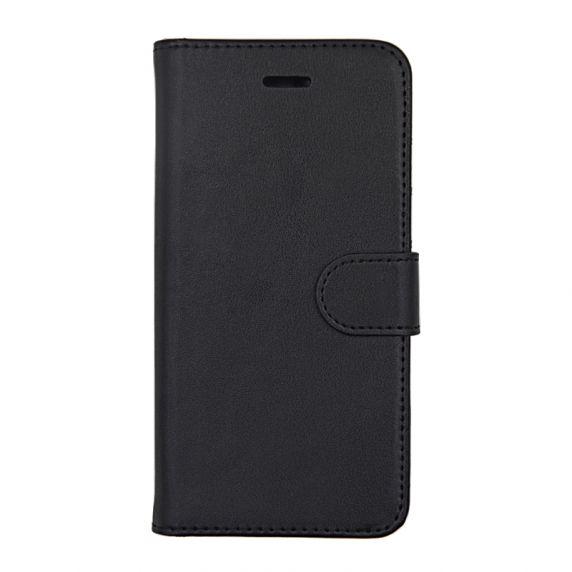 iPhone 7/8 Genuine Leather Detachable Wallet With PC Case Black