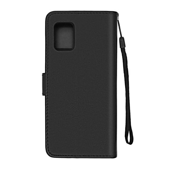 Flip Stand Leather Wallet Case For Samsung Galaxy A71 Black