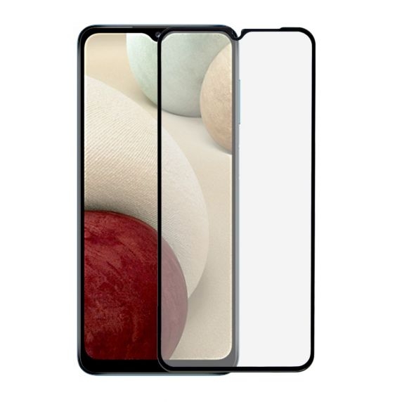 Skärmskydd Galaxy A12 - 3D Härdat Glas Svart
