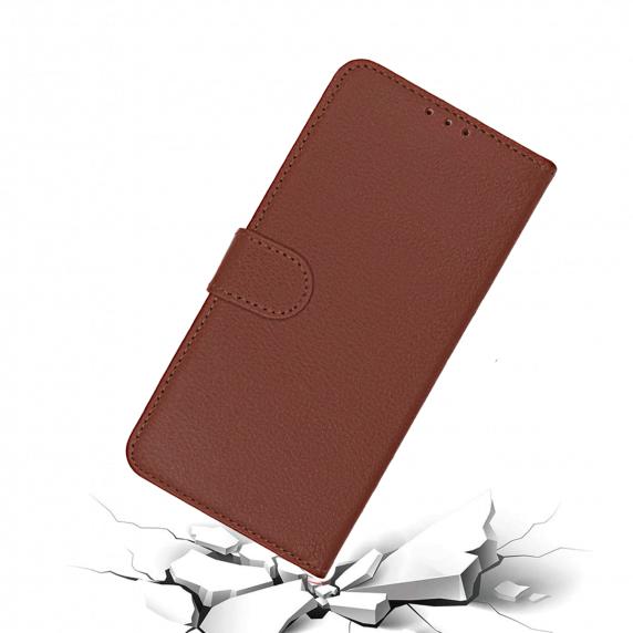 Flip Stand Läderfodral till Samsung Galaxy A52 5G Brun