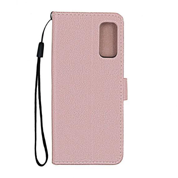 Flip Stand Leather Wallet Case For Samsung Galaxy S20 Pink