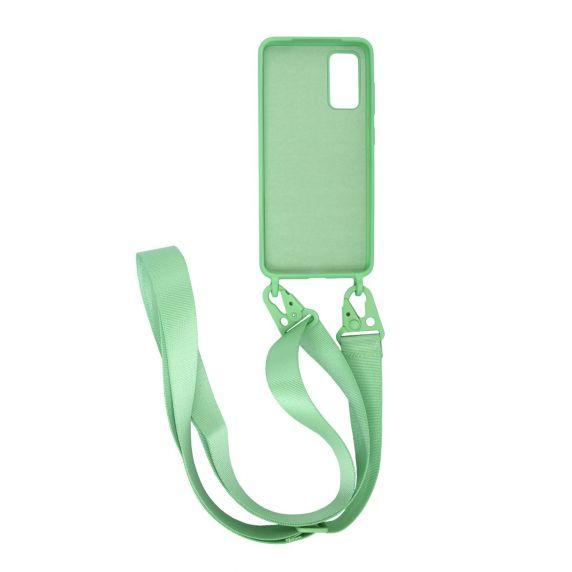Silikonskal med Rem/Halsband Samsung Galaxy S20 - Grön