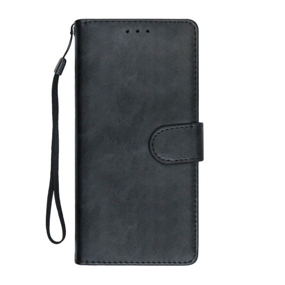 Flip Stand Leather Wallet Case For Samsung Galaxy S22 Ultra Black