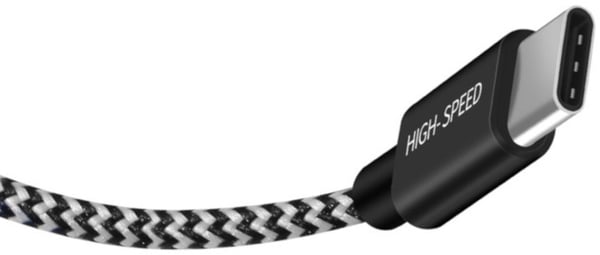 SiGN Skin USB-C Kabel 2.1A, 3m - Svart/Vit