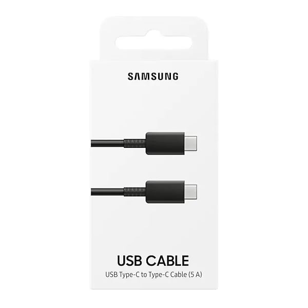 Samsung USB-C till USB-C-kabel 5A - Svart Original Samsung USB-C till USB-C-kabel 5A - Svart Original