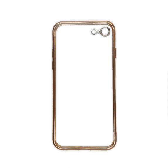 Apple iPhone 7/8 Luxury Classic Square Frame Protection Case Gold With Soft Thin Transparent Camera Protector High Quality
