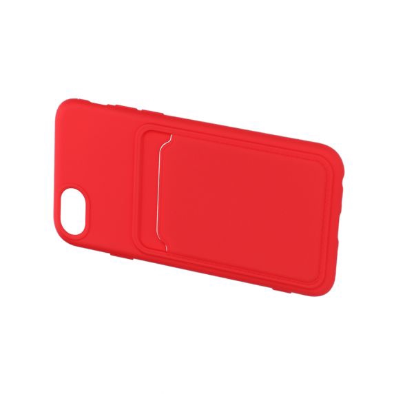 Silikonskal med Korthållare iPhone 7/8/SE (2020/2022) - Röd