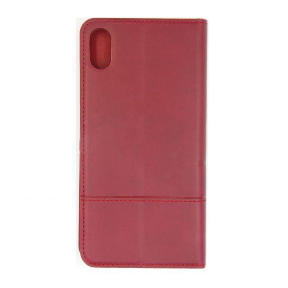 Flip Stand Leather Case For iPhone X/XS Dark Red