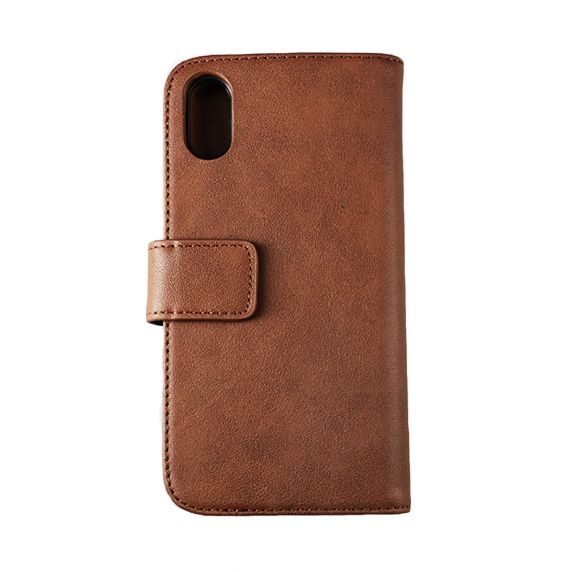 RV Plånboksfodral Genuint Läder - iPhone X/XS - Brun