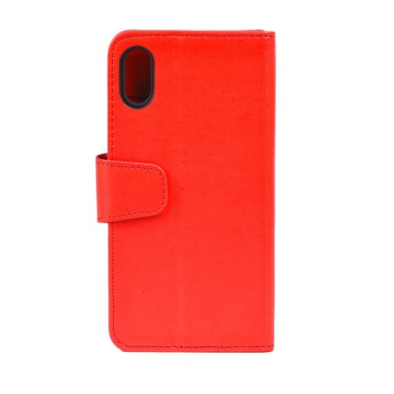 iPhone XR Flip Stand Leather Wallet Case Red