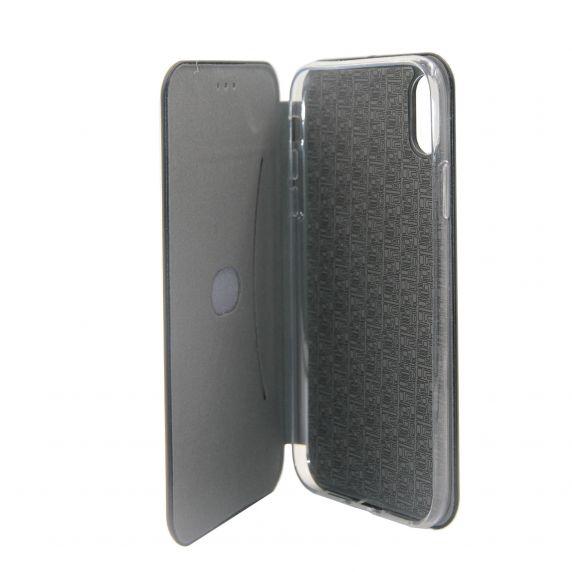 Flip Stand PU Leather Case For iPhone XS Max Black