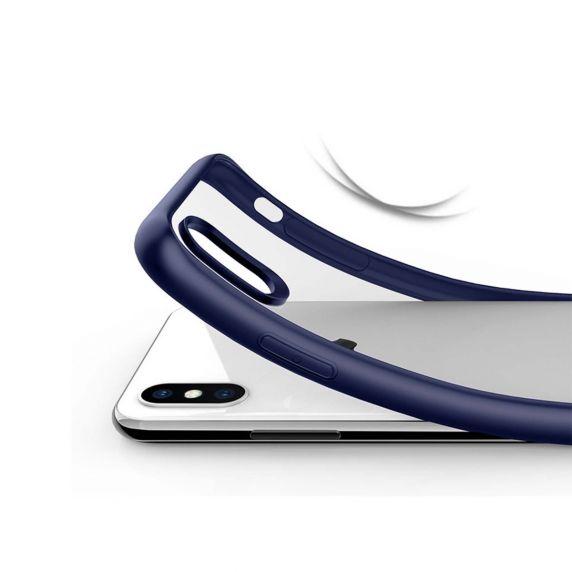 iPhone XS Max Transparent Shockproof With TPU Edge Case Blue