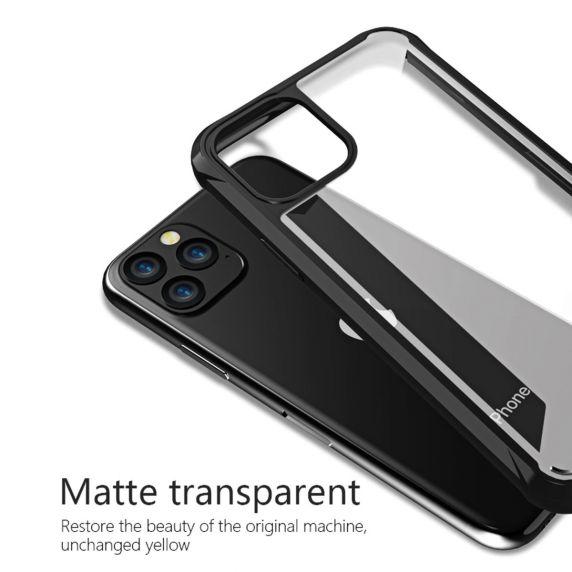 TPU Edge Transparent Frosted Shockproof Case For iPhone 11 Pro Black