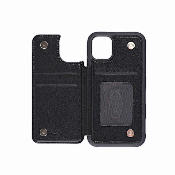 iPhone 11 Pro PU Leather Back Flip Wallet Case Black