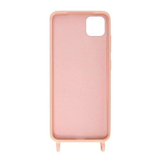 Apple iPhone 11 Pro Liquid Silicone Phone Cover With Hand Rope High Quality Sand Pink