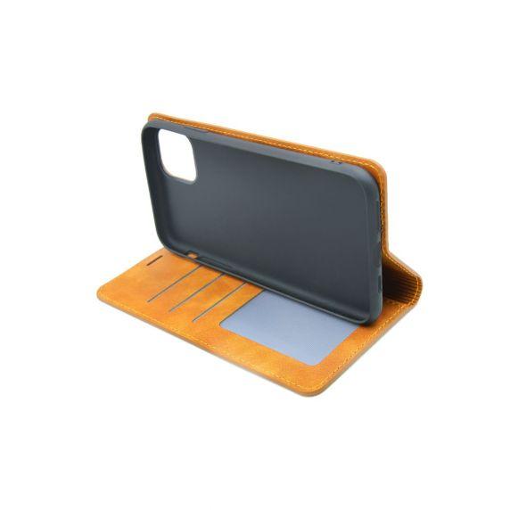 Flip Stand Magnetische Leather Case For iPhone 11 Pro Max Brown