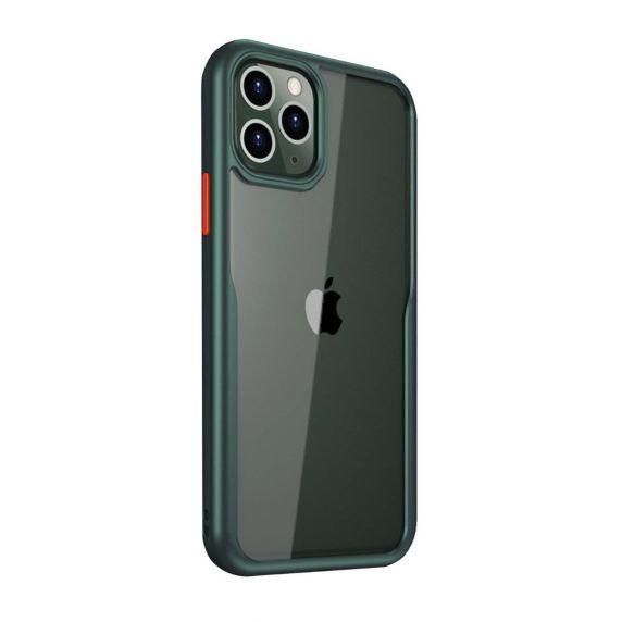 PC Cover Transparent With TPU Edge Protective Case Green For iPhone 11 Pro Max
