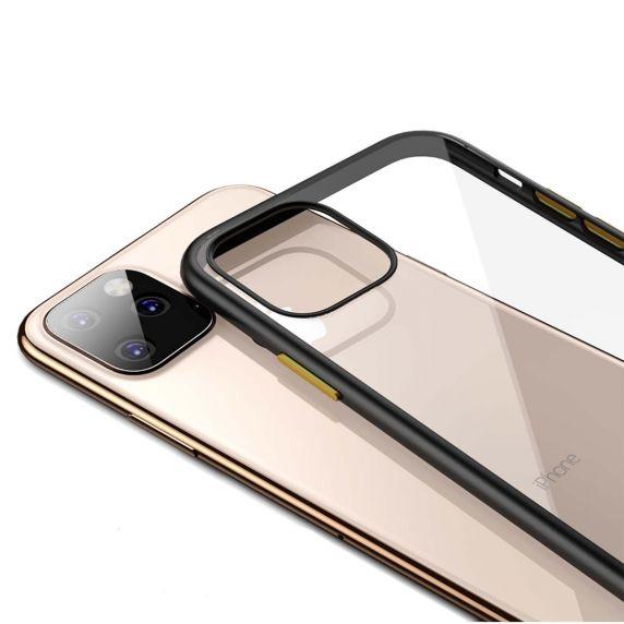 TPU Edge Transparent Shockproof Case For iPhone 11 Pro Max Black