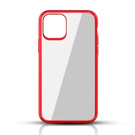 iPhone 11 Pro Max Transparent Shockproof With TPU Edge Case Red