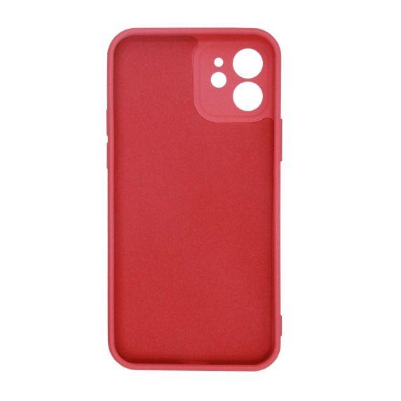 Apple iPhone 12 Mini Soft Silicone Case Camellia Red with Camera Cover High Quality