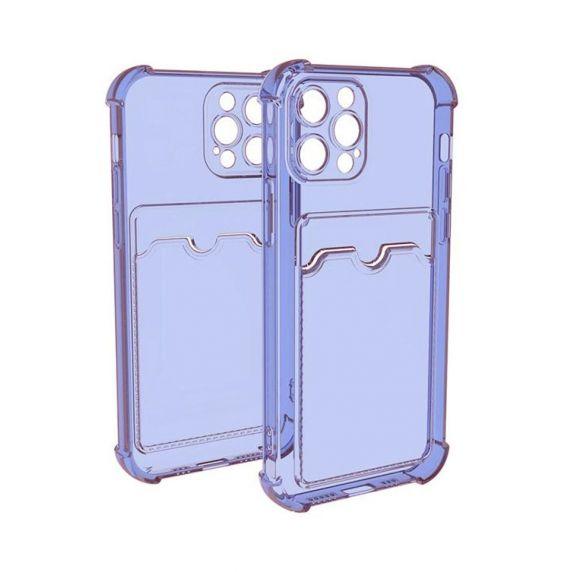 iPhone 12 Pro TPU Shockproof Protective Wallet Case Purple