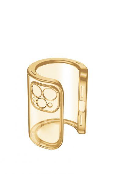 Apple iPhone 12 Pro Max Luxury Classic Square Frame Protection Case Gold With Soft Thin Transparent Camera Protector High Quality