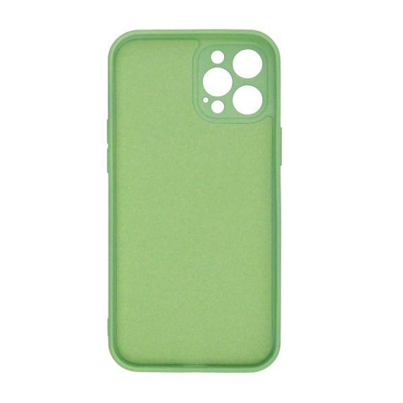 iPhone 12 Pro Max Soft Silicone Case Matcha Green with Camera Cover